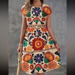 Floral Cream Dress